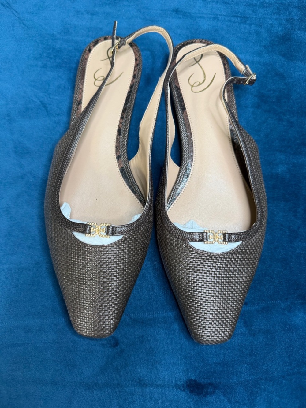 Sam Edelman Women's Cleo Snip-Toe Slingback Flats NWOB